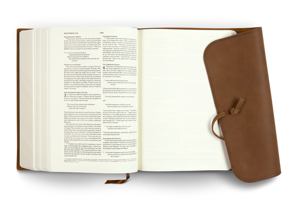 ESV Journaling Bible, Interleaved Edition (Leather, Brown, Flap