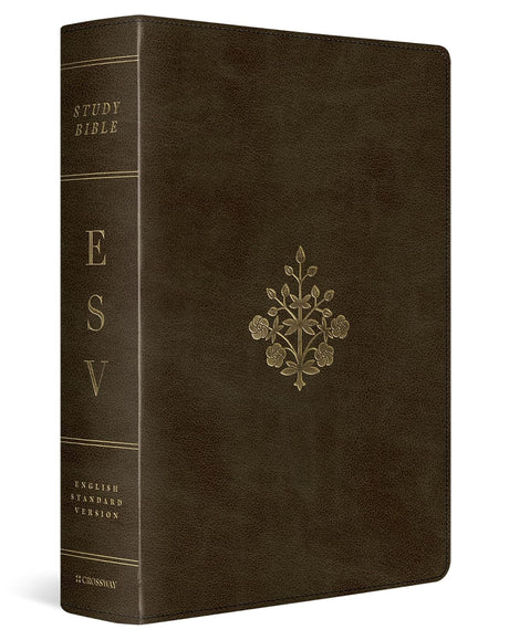 ESV Study Bible, Large Print (Trutone, Olive, Branch Design) - ESV - 9781433595806