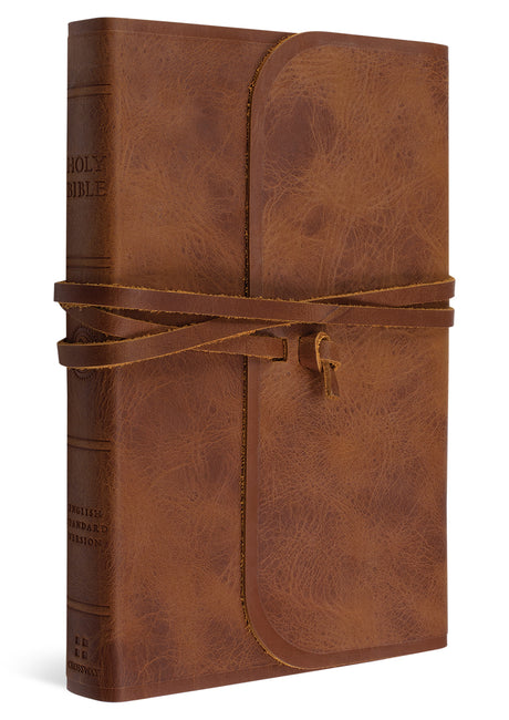 ESV Thinline Bible (Natural Leather, Flap with Strap)