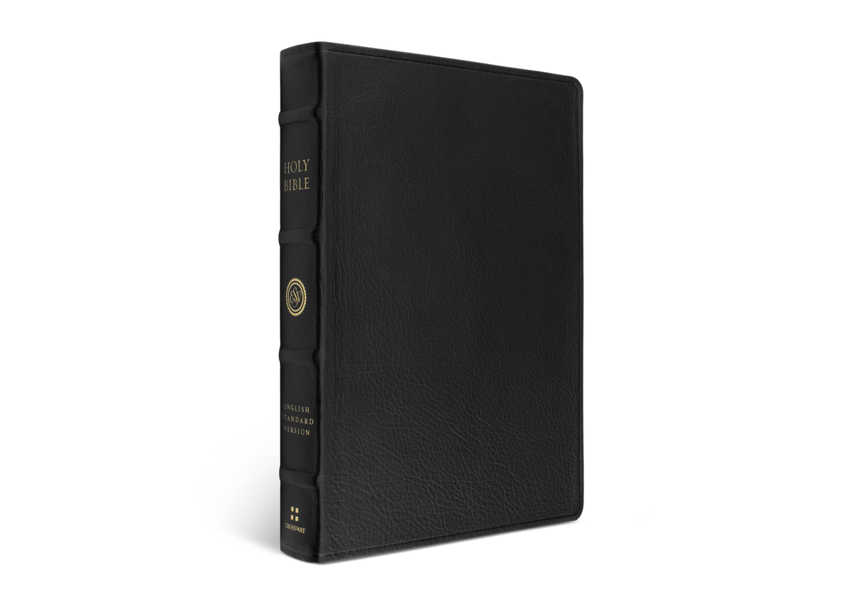 ESV Large Print Bible (Black, Top Grain Leather)