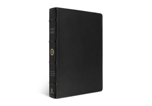 ESV Large Print Bible (Black, Top Grain Leather)