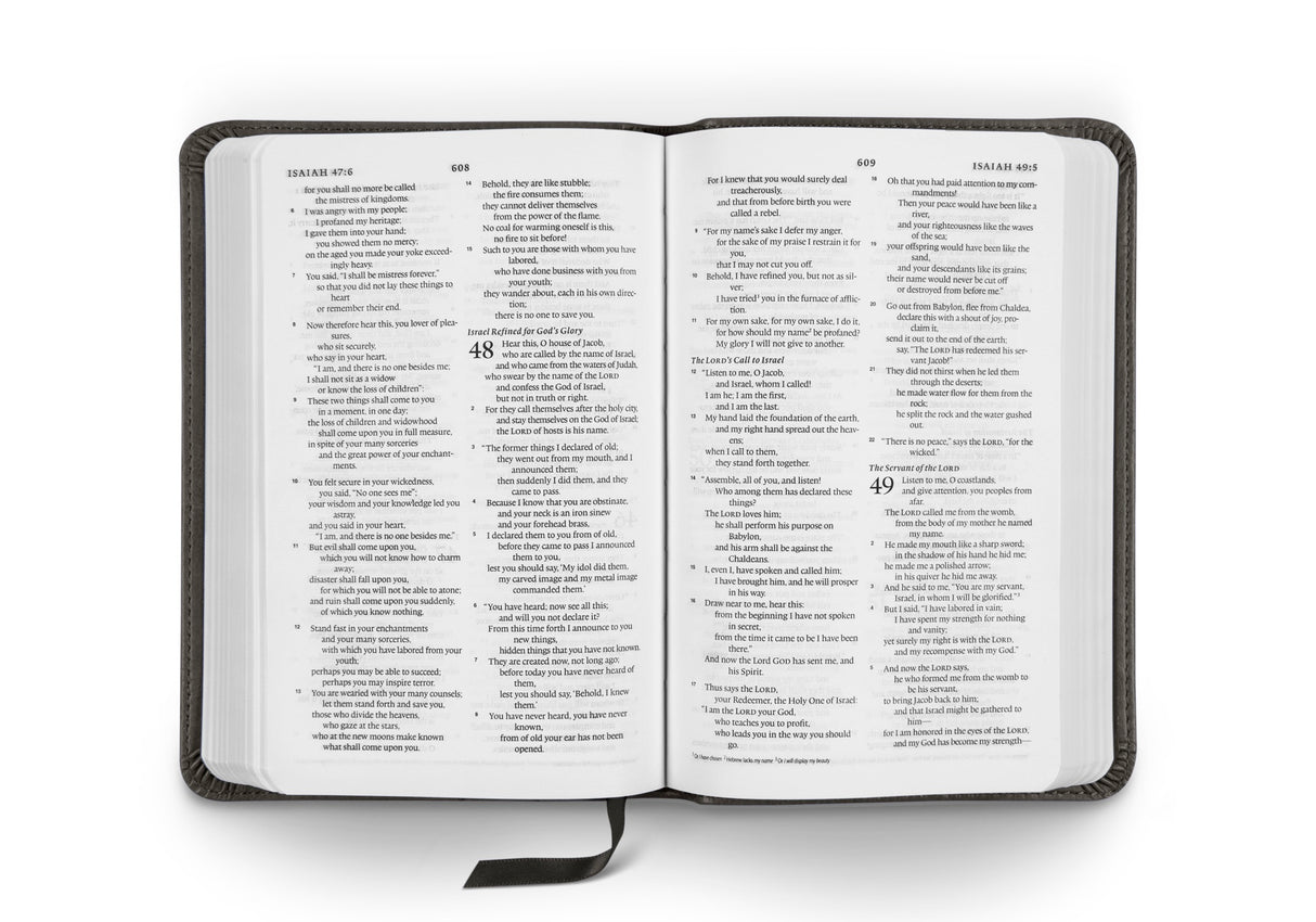 ESV Compact Bible (TruTone, Charcoal, Crown Design)