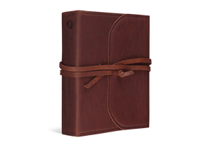 ESV Single Column Journaling Bible, Large Print (Natural Leather, Brown, Flap with Strap)