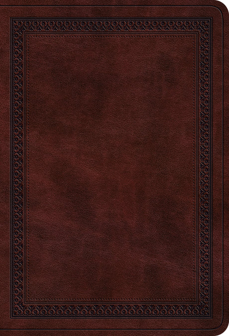 ESV Value Large Print Compact Bible (Trutone, Mahogany, Border Design) cover image