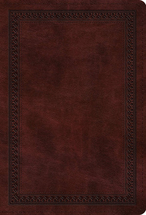 ESV Large Print Compact Bible (Trutone, Mahogany, Border Design) - English Standard - 9781433567049