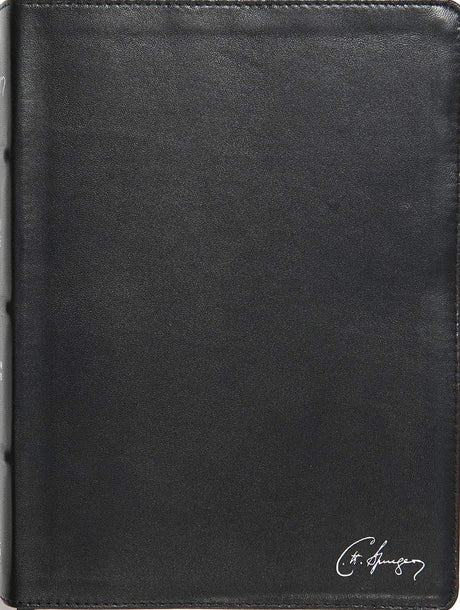 CSB Spurgeon Study Bible, Black Genuine Leather, Indexed - Christian Standard Bible - 9781586409753