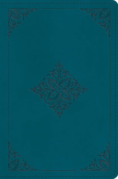 ESV Compact Bible (Trutone, Deep Teal, Fleur-De-Lis Design) - ESV - 9781433582431