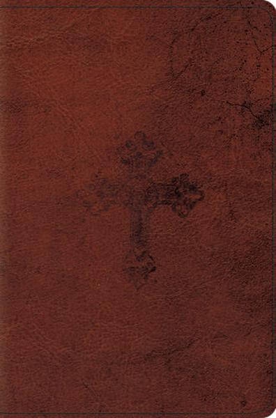 ESV Compact Bible (TruTone, Walnut, Weathered Cross Design) cover image