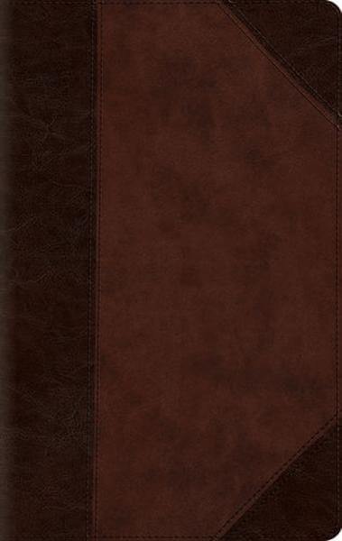 ESV Large Print Compact Bible (TruTone, Brown/Walnut, Portfolio Design) cover image