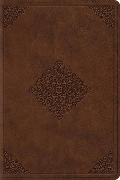 ESV Study Bible, Personal Size (TruTone, Saddle, Ornament Design) cover image (1018279559215)