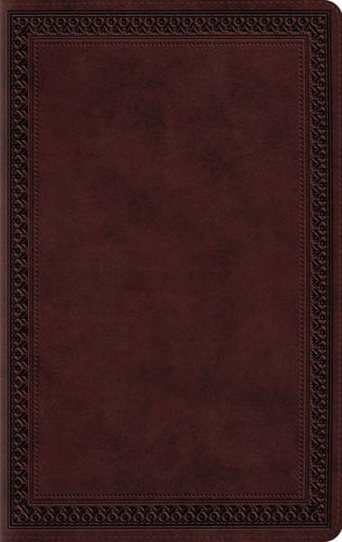 ESV Large Print Value Thinline Bible (TruTone, Mahogany, Border Design) cover image (1023786647599)