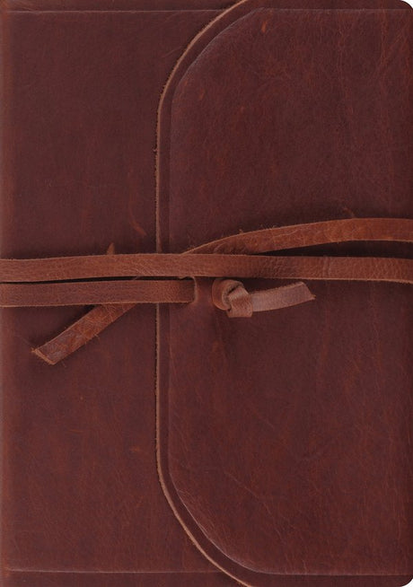 ESV Journaling Bible, Interleaved Edition (Leather, Brown, Flap with Strap) cover image (1023779831855)