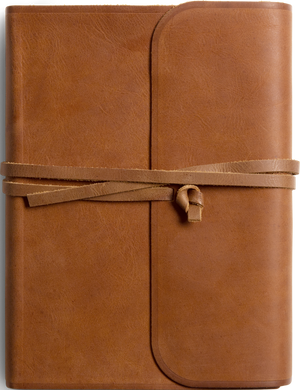 ESV Single Column Journaling Bible, Large Print (Natural Leather, Brown, Flap with Strap)