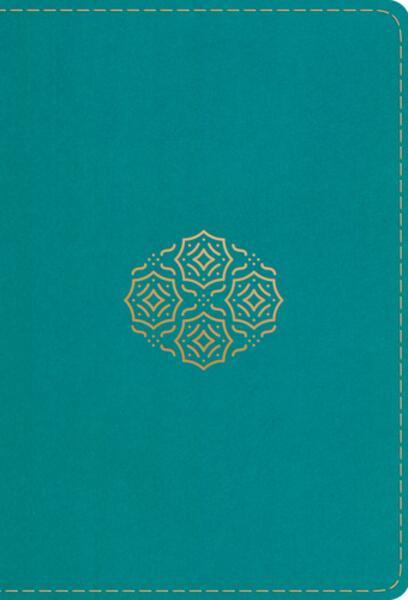 ESV Large Print Compact Bible (TruTone, Teal, Bouquet Design) cover image