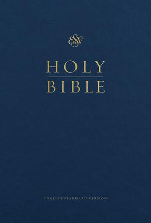 ESV Pew and Worship Bible, Large Print (Hardcover, Blue) cover image (1022367203375)