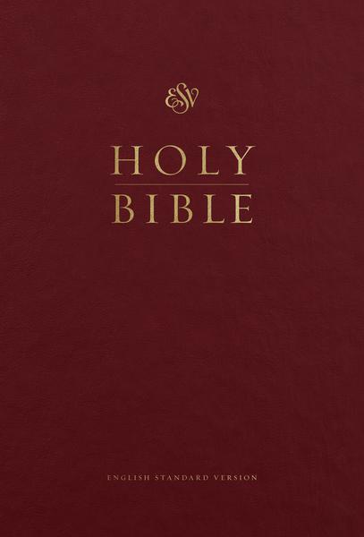 ESV Pew and Worship Bible, Large Print (Hardcover, Burgundy) cover image (1022367629359)