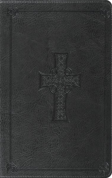 ESV Thinline Bible (TruTone, Charcoal, Celtic Cross Design, Red Letter) cover image