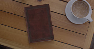 ESV Large Print Compact Bible (Trutone, Mahogany, Border Design)