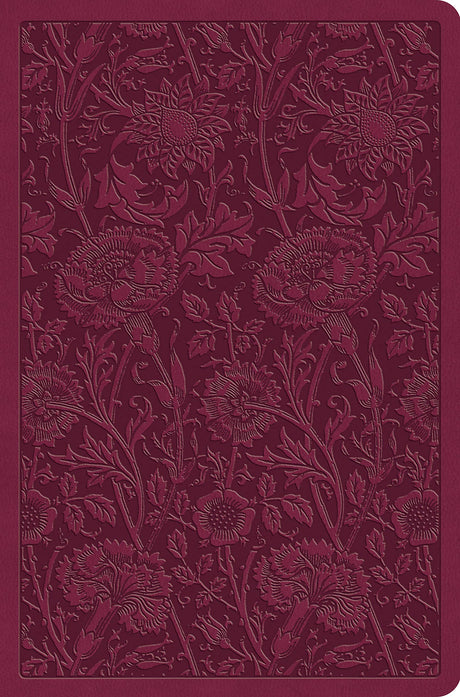 ESV Value Compact Bible (Trutone, Raspberry, Floral Design) - ESV - 9781433568701