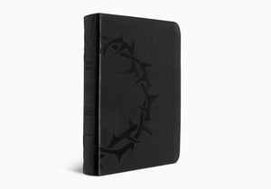 ESV Large Print Compact Bible (Trutone, Charcoal, Crown Design)