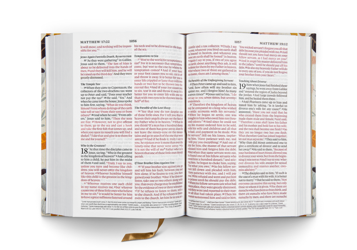 ESV Large Print Compact Bible (Hardcover, Spring Bloom)