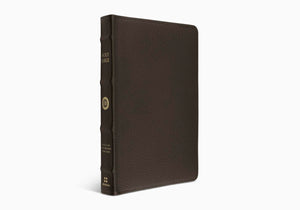 ESV Large Print Thinline Reference Bible (Top Grain Leather, Brown)